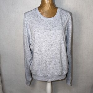 Women's Evereve Michael Stars Gigi Brushed Pullover Size L Ice Blue